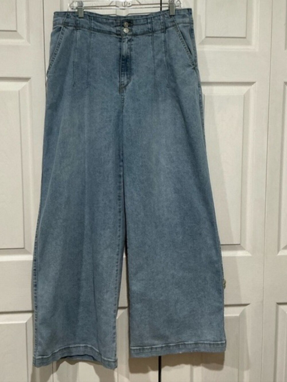 🖤 Fashion Nova Blue Denim Wide Leg Flare Jeans - 16